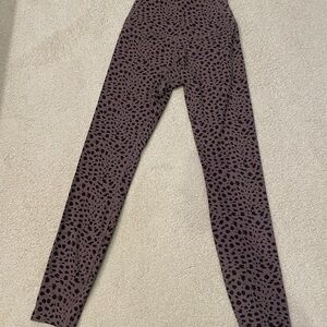Brown and Black Animal Print Leggings Full-Length Stretch